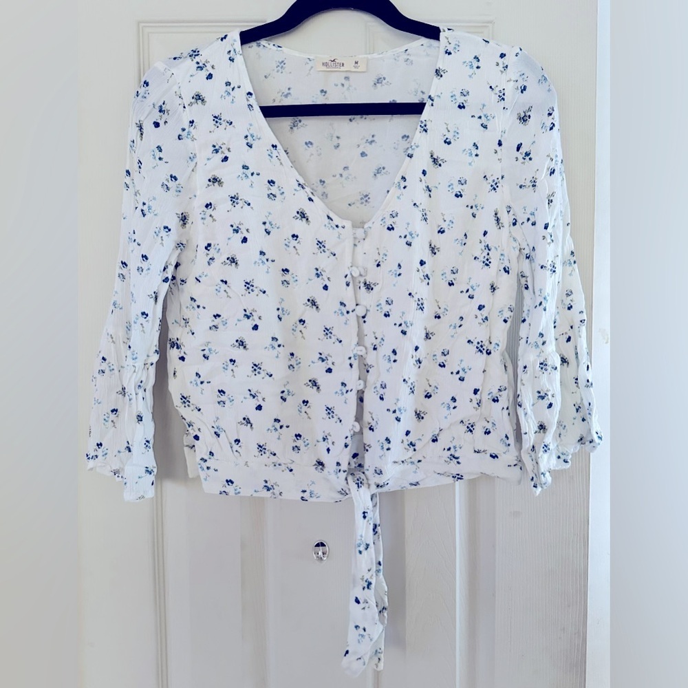 Floral Tiefront button-down